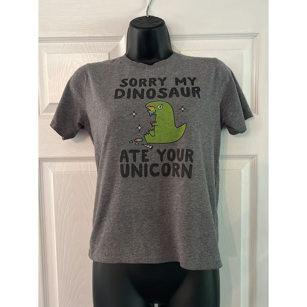 Dinosaur/Unicorn Graphic T Shirt